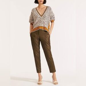 Veronica Beard Ronja Merino Wool Pullover Sweater in Multi